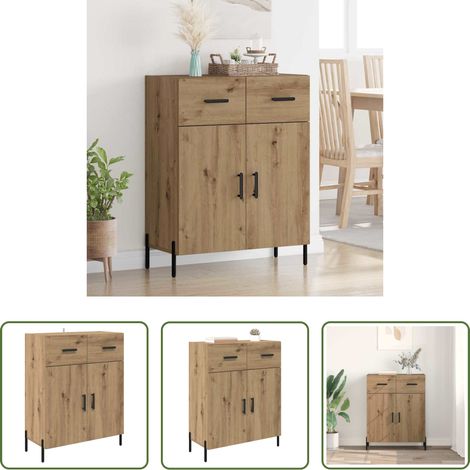 Holzsideboard - Sideboard Artisan-Eiche 69,5 x 34 x 90 cm Holzwerkstoff (1/5)