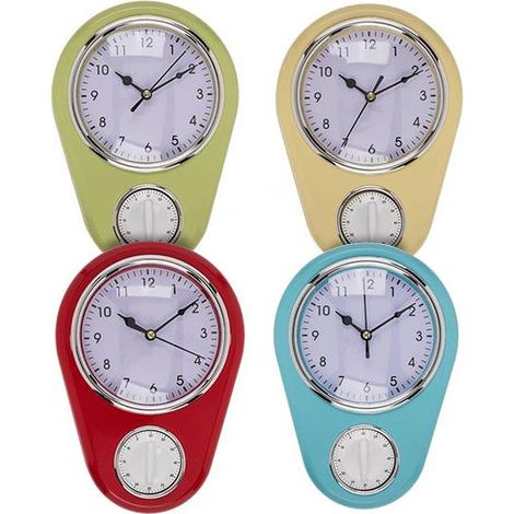 Horloge murale avec minuteur - Horloge avec fonction minuteur Jaune (1/5)