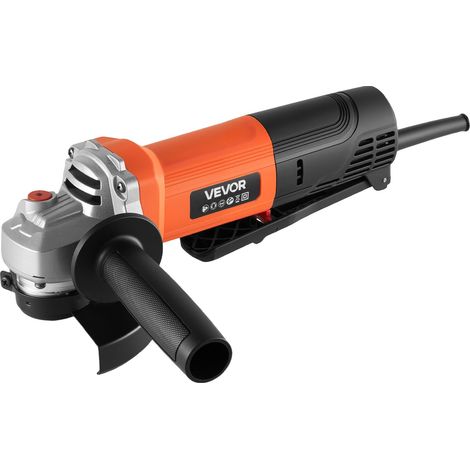 Amoladora angular VEVOR, 114,3 mm, 4,5 A, 12000 RPM, con cable, protector antipolvo ajustable, 4,5 pulgadas (1/2)