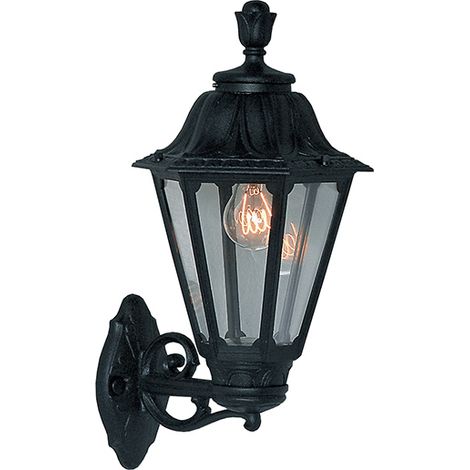 Aplique rut 1xe27 ip55 l.26xan.31,5xal.50cm resina negra