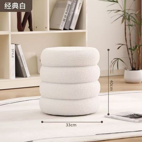 Pouf avec espace de rangement Pouf Ottomane rembourrage velours Beige