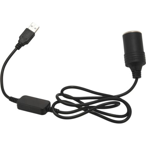 Cavo convertitore adattatore per accendisigari da auto USB da 5 V a 12 V (1/4)