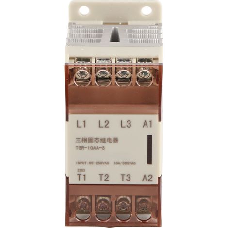 Relais statique SSR 90-250V AC entrée vers 24-380V AC sortie accessoire domotique TSR 10AA S 10A (1/5)