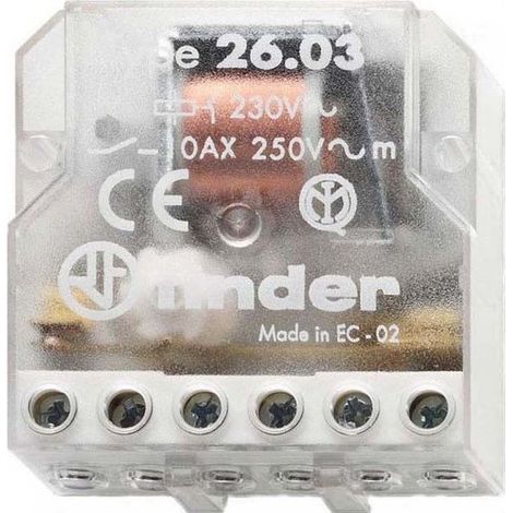 FINDER 260380240000 TL CAJA INTERRUPTOR 24 VAC 1 NA/1 NC 10 A