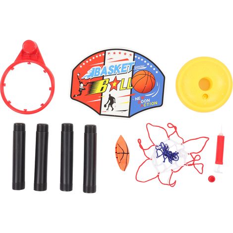 Lot de panier de basket pour enfants, support ajustable en hauteur, stable et sécurisé, en plastique, intérieur. (1/5)