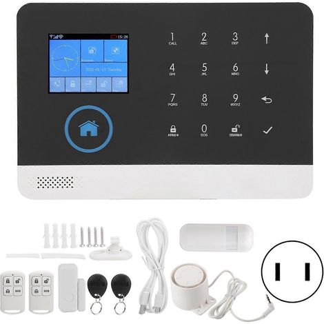 Système d'alarme WiFi GSM 24 pouces détecteur antivol et ignifugé unité centrale de surveillance intelligente compatible avec l'application Tuya (1/5)