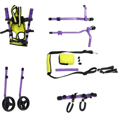Chariot de pattes arrière pour chien, extensible, 4 roues intégrées, jambes de chien, marche pour l'extérieur (1/5)