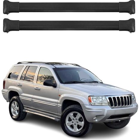 OMAC Aluminium Dachträger Querträger für Jeep Grand Cherokee WJ 2000-2005 – Max. 75 kg – 2 Stangen Schwarz (1/5)