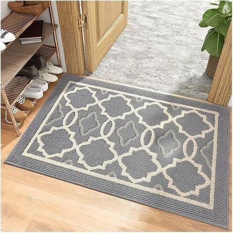 Online Store Paillasson,Tapis d'entrée intérieur, tapis de porte extérieur 50 x 80 cm, tapis de porte anti-dérapant et anti-poussière Tapis d'entrée intérieur imperméable et lavable pour couloir cuisi (1/4)