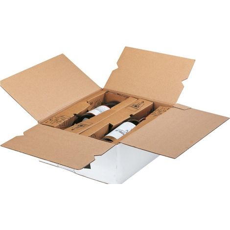 Caisse vin - 6 BOUTEILLES 400 x 260 x 330mm - COLIS 12 CAISSES (1/5)