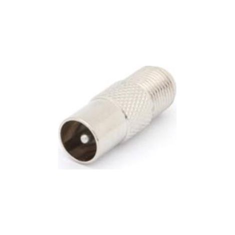 CONECTOR F HEMBRA - CONECTOR TV MACHO - NIQUELADO (1/2)