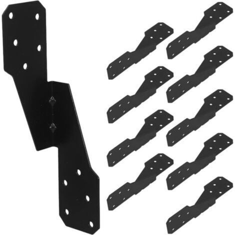 10 supports de toiture pour pergola : connecteurs d'angle robustes en acier au carbone, plaques de jonction pour charpentes et fermes de toit en (1/5)