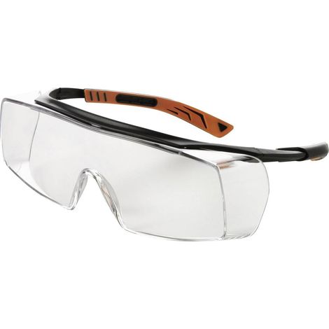 Univet 5X7 5X7-01-00 Occhiali da vista antiappannante, incl. Protezione raggi UV Nero, Arancione EN 166 DIN 166 (1/5)
