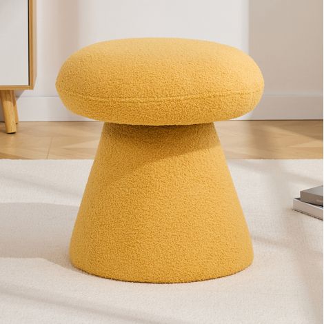 Drehbarer Pouf-Hocker in Pilzform, 360°, Gelb, OKMYHOME (1/5)