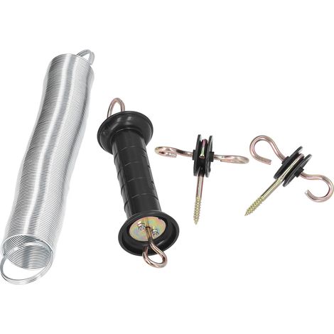 Meter langes elektrisches Tor-Set aus PP-Eisen mit Feder, Griff und isoliertem Nagel für Viehzäune. (1/5)