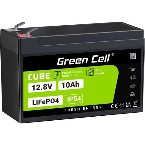 [GEBRAUCHT] B-Ware Green Cell Spezialakku Batterie Li Fe Po4 Akku Block Flachstecker 12.8 V 10 Ah