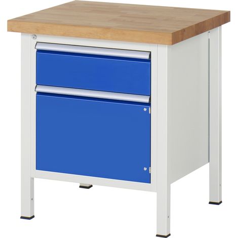 Rau Werkbank höhenverstellbar 8152A2, B750xT700xH840-1040mm, 1x Schublade-TA, 1x Tür (1/5)