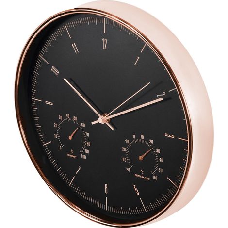 Orologio da Parete CE70 GV 12'' 30cm con e Igrometro 2 Colori Oro Argento (Oro) (1/3)