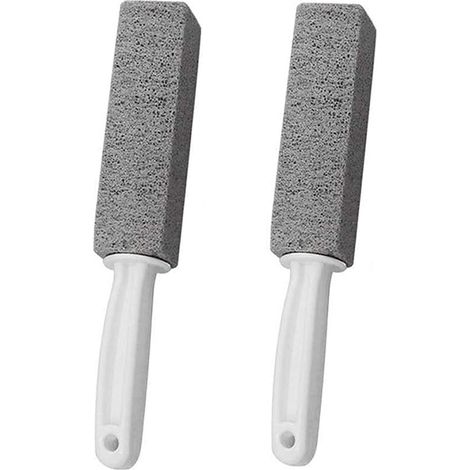 Brosse de Nettoyage Pierre Ponce,2 Pièces Pierre Ponce avec Poignée,Brosse WC et Nettoyant pour Toilettes,Cuisine et Évier (1/5)