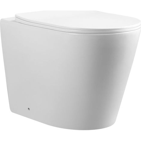 WC EN CERAMIQUE WALL HUNG - SUR PIEDS BLANC (1/2)