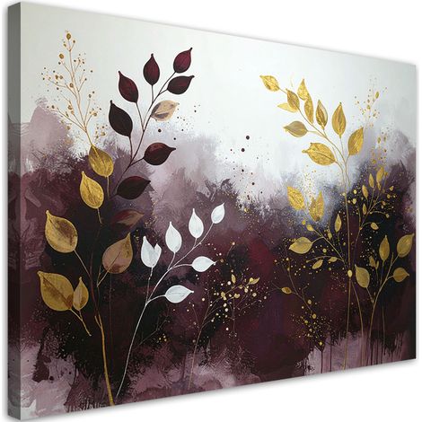 Bild auf Leinwand Burgunderrote Abstraktion aus Blättern Pflanzen Natur 45x30 (1/5)