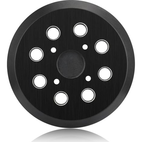 125mm Sanding Plates with Protective Soft Base, 8+4 Holes System for Dust Suction, Compatible with Orbital Sanders (1/5)