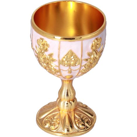 Verre à vin haut de gamme de style européen, à pied, pour une seule gorgée, couleur or citrouille. (1/5)