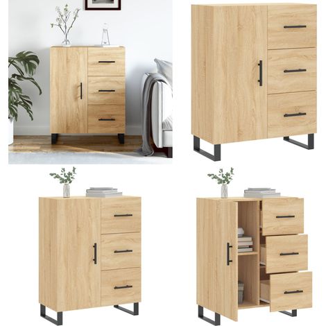 Sideboard Sonoma-Eiche 69,5x34x90 cm Holzwerkstoff - Holzschrank - Holzwerkstoff (1/5)