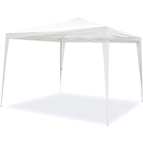 Wasabi - Gazebo Pieghevole 3x3 m Javea Bianco – Struttura Montata e Telo Integrato – Rafia 100gr/m2 - Picchetti e Tiranti di Fissaggio - Gazebo da Giardino – Pergola da Spiaggia - Esterni Camping Fest (1/3)