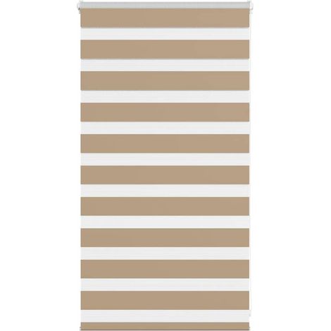 Doppelrollo Sandbraun 75x100 cm Stoffbreite 70,9 cm Polyester