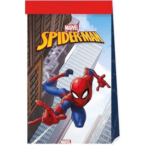 Sacchetti regalo Spiderman Combattente (4 pezzi)