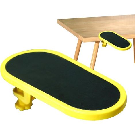 Ergonomische Tischarmlehne – Drehbarer, ausziehbarer Handgelenk- und Armstützclip – Gelb (1/3)