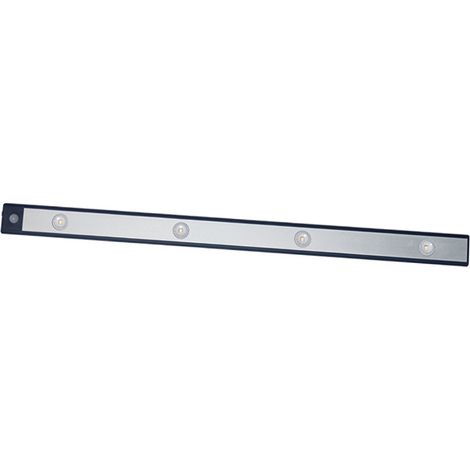 Lampe LED ultra-mince pour placard, intelligente, rechargeable, sans fil, avec détecteur de mouvement, 60 cm / 23,6 pouces, noire (1/5)