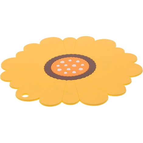 Dessous de plat en silicone, forme tournesol, antidérapant (1/5)