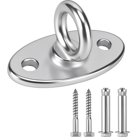 Gancio da soffitto in acciaio inox M8, portata 500 kg, per amaca. (1/5)