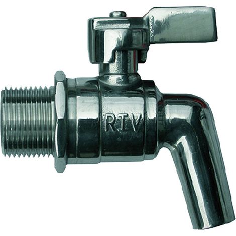 1PZ RUBINETTO A SFERA INOX CON LEVA 1/2