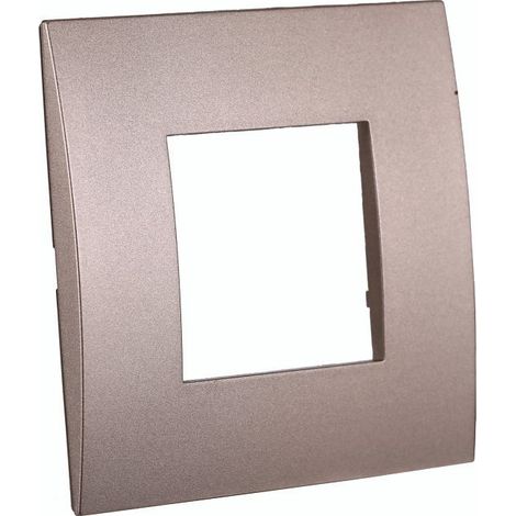 Placca serie Venus, 2 moduli, plastica, bronzo, compatibile con serie Vimar Arkè - Ettroit VA83210 (1/3)