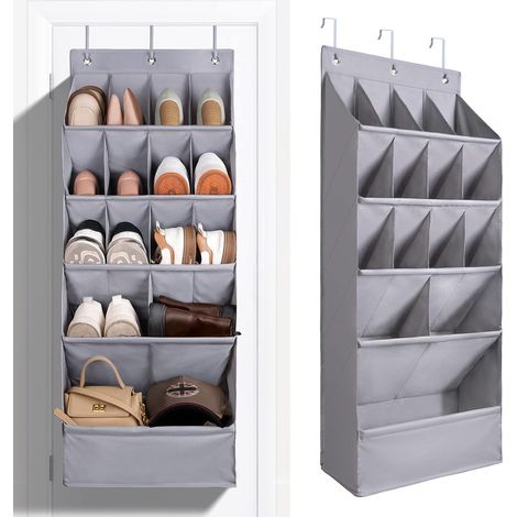 Organisateur De Chaussures Sur Porte - 15 Poches - Tissu Oxford 600D - Pour Placard Mur Ou Porte - 1 Pièce (1/5)