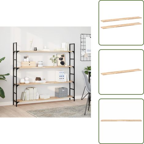 Wandgestaltung - vidaXL Schweberegale 2 Stk. 160x20x2 cm Massivholz Akazie Unbehandelt - Wohnzimmerregal (1/5)