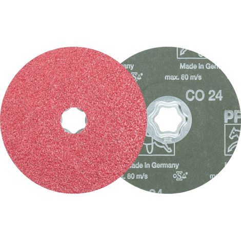 PFERD TOOLS COMBICLICK Keramikkorn Fiberscheibe Ø 125 mm CO24 für hohen Abtrag auf Stahl 25 Stk (1/5)