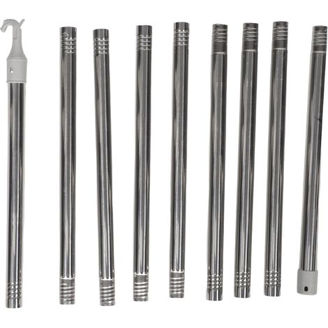 Barre Télescopique en Acier Inoxydable 36 M pour Stores Occultants Tige de Poussée-Traction Réglable Perche D’Ouverture de Fenêtre et Tringle à Rideaux Plissée Usage Intérieur (1/5)