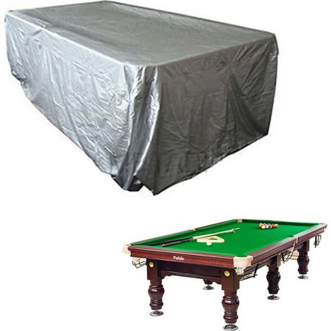 Housse de billard argentée, 2,74 m (9 pieds), protection intégrale