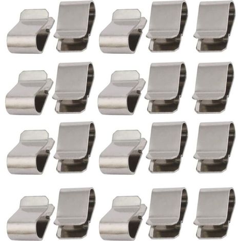 Tuserxln – Lot de 25 clips ressort en acier inox – Dimensions 21,4 x 12 mm – Pour panneaux de 3 à 7,5 mm d'épaisseur – Fixation U pour applications industrielles - 4mmx12mm
