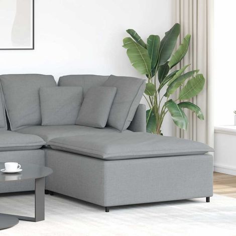 Teenpull – Modulares Sofa-Fußhocker-Modul Hellgrau 100 x 100 x 48 cm (1/5)