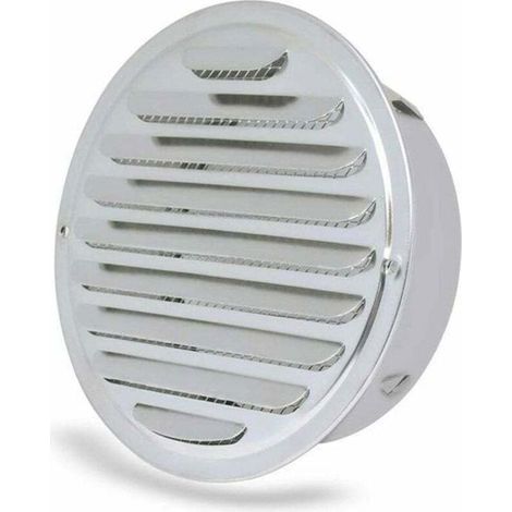 Grille d'aération ronde - PZCC - Ø145/95 mm - Acier inoxydable - Filet anti-insectes - Montage facile (1/4)