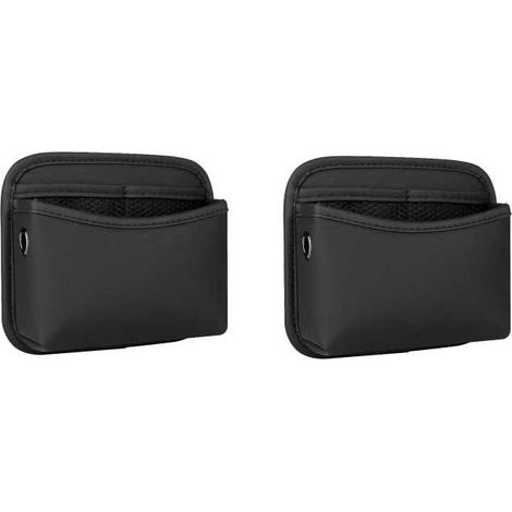 Paquete de 2 organizadores laterales para coche, mini organizador con cordón para teléfono/cartera/llaves, multifuncional. (1/2)