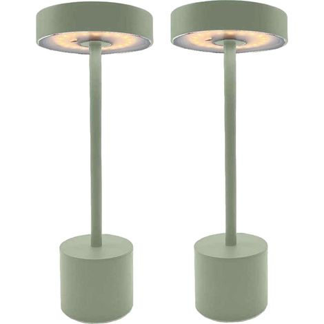 Juego de 2 lámparas de mesa inalámbricas H30CM ROBY