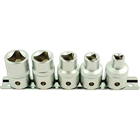 Laser 5683 Set di Chiavi a Bussola triangolari, Diametro di 1,27 cm, Set di 5 (1/4)