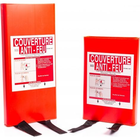 Fireless – Couverture anti-feu 1.20m x 1.80m – Tissu en fibres de verre – Totalement incombustible – Conforme à la norme NF EN 1869