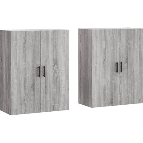 Maison Exclusive - Mobili a Parete 2 pz Grigio Sonoma 69,5x34x90 cm